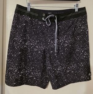 Reef Men’s Black and White Speckle Board Shorts